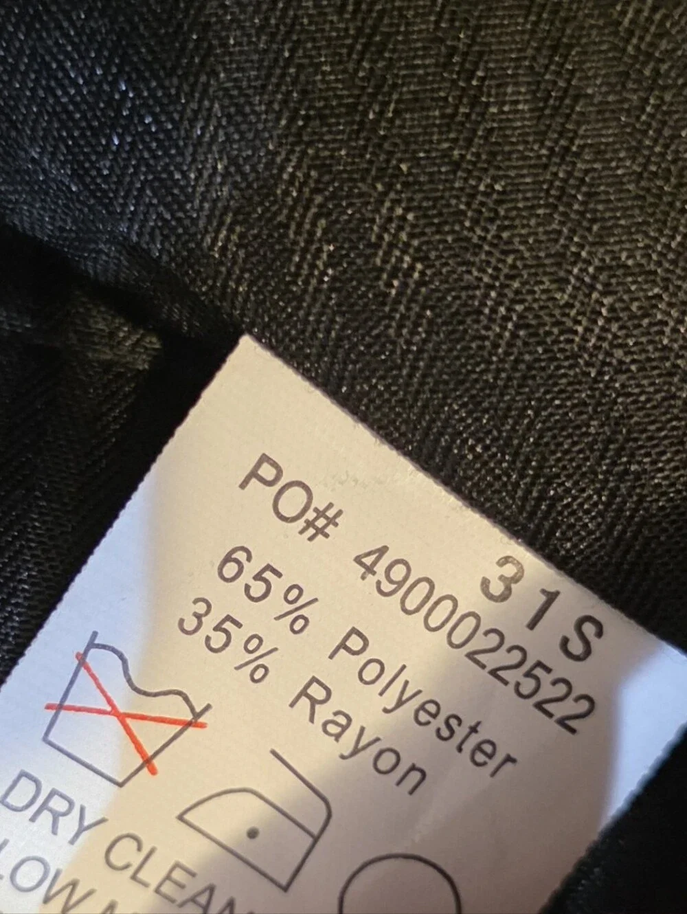 Izod Suit Men's Charcoal Pinstripe 38s Pants Are 31/31